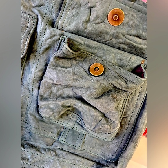 Jazmin Chebar Chic Green Shoulder Slouchy Bag Colorful Tassels Lagenlook - Picture 3 of 15